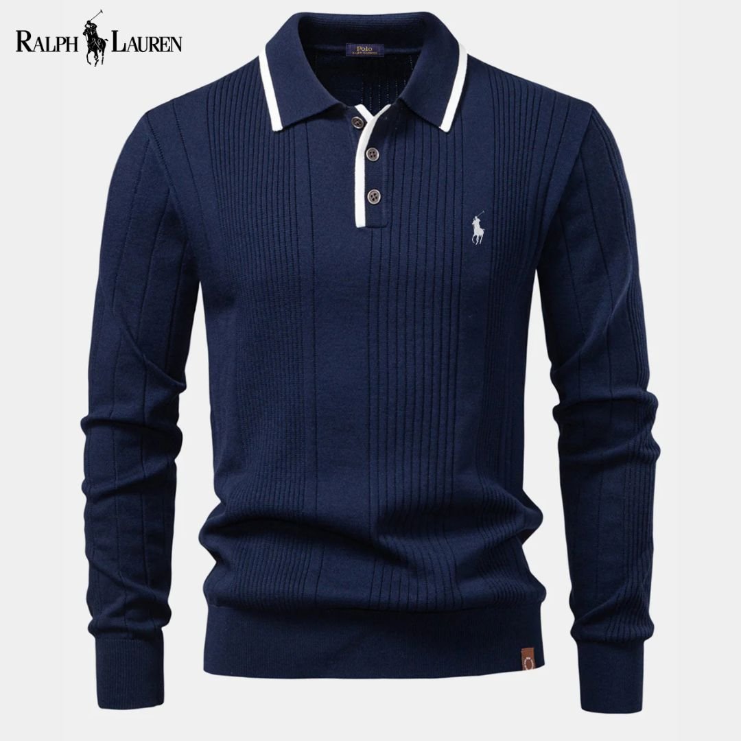 Ꮢalph Lauren™ Premium Stickad Långärmad Piké
